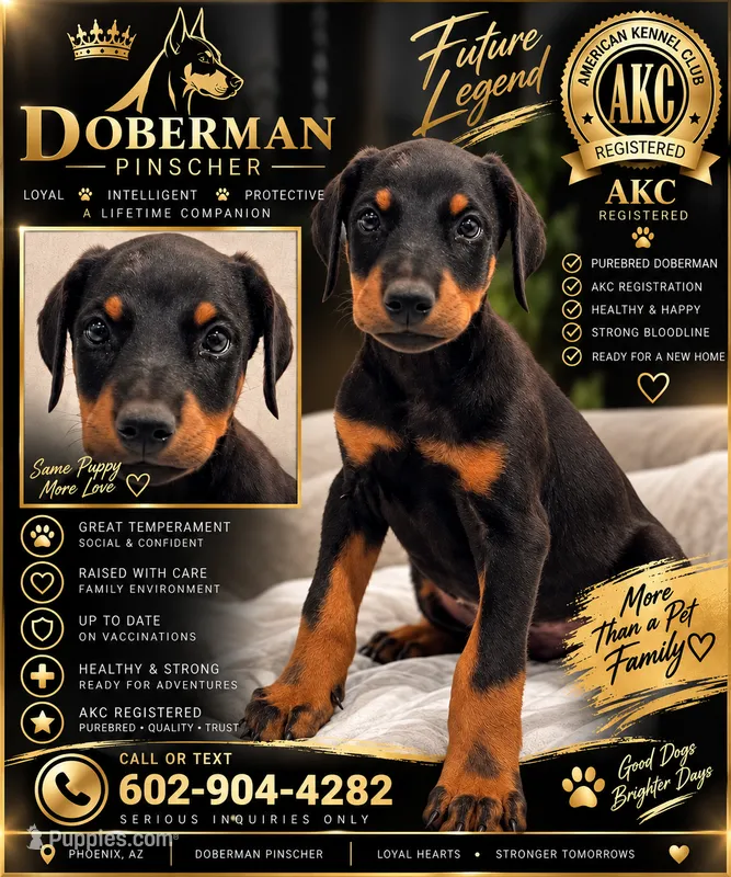 Male Dobbie #1 – Doberman Pinscher puppy for sale in Phoenix, AZ