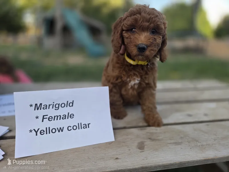 (yellow) Marigold – Goldendoodle, Miniature Goldendoodle puppy for sale in Penrose, CO