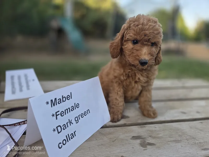 (purple) Mabel – Goldendoodle, Miniature Goldendoodle puppy for sale in Penrose, CO