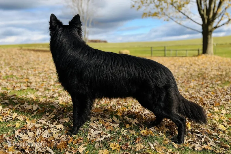 AKC Long-Haired Solid Black Dahlia – German Shepherd Dog puppy for sale in Cadott, WI