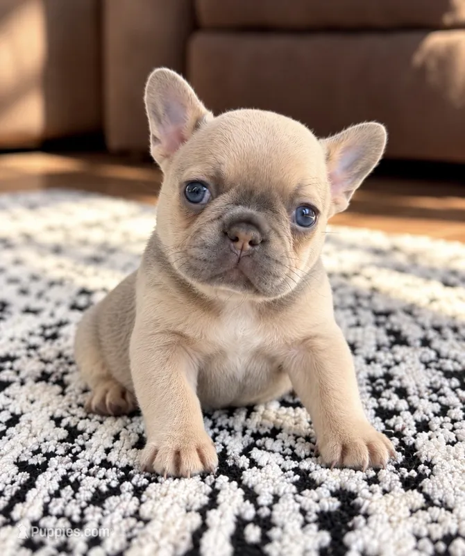 White Collar — Dilute Cocoa Fawn/Sable DNA confirmed – French Bulldog puppy for sale in Millville, MN
