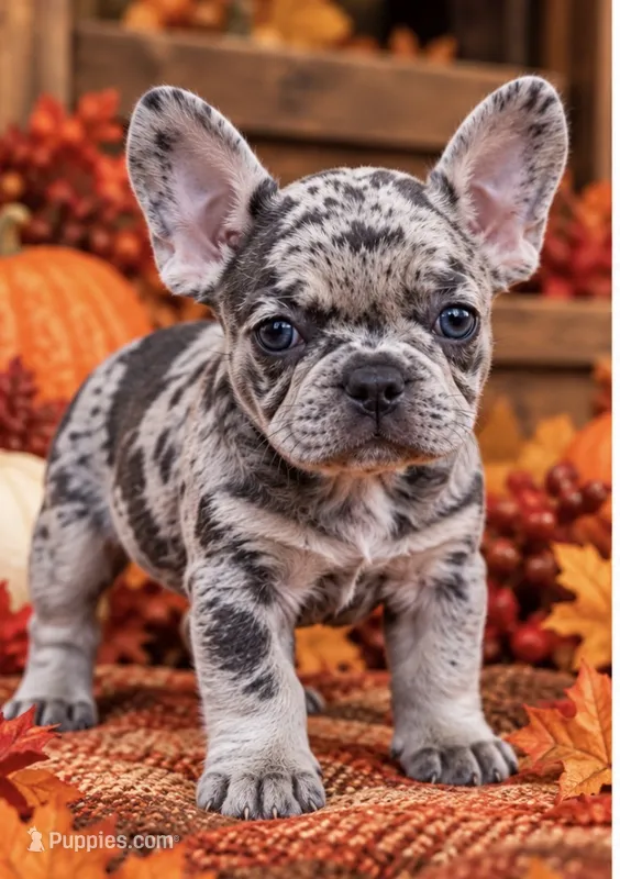 Black pear - DNA-confirmed Blue & Tan Merle carries cocoa – French Bulldog puppy for sale in Millville, MN