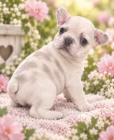 Female fuchsia - very light lilac fawn merle, a female French Bulldog for sale in Millville, MN – 3 of 8