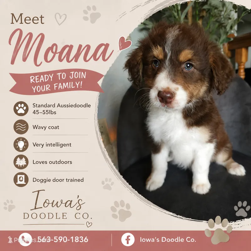 Moana – Aussiedoodle puppy for sale in Farley, IA