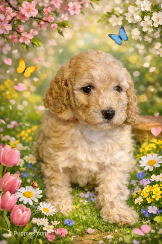 AKC Mini Poodle Cream Female 