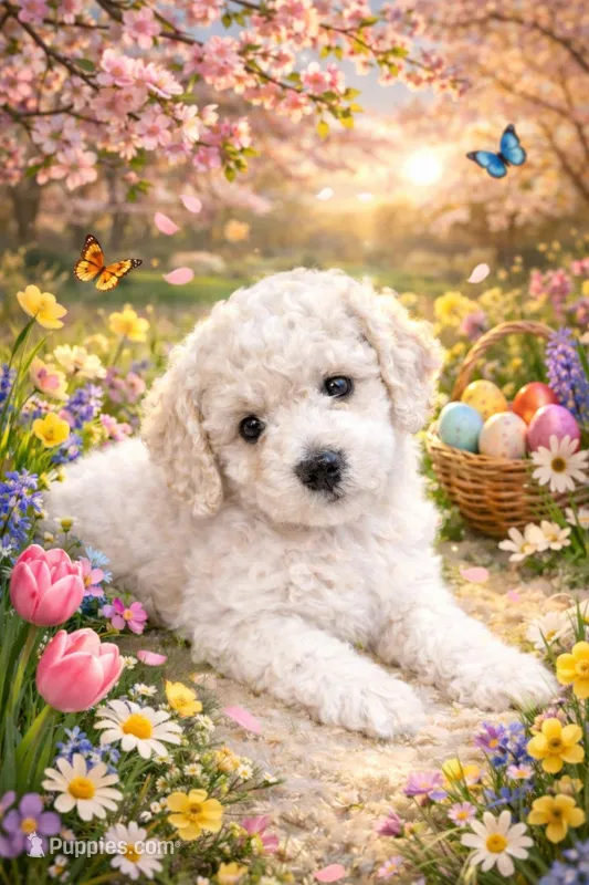 AKC Poodle Cream Parti Male