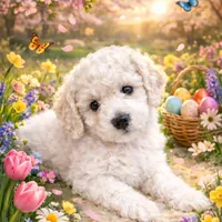 AKC Poodle Cream Male - Fluffball, a male Poodle - Miniature  for sale in Phoenix, AZ – Photo 2 of 9