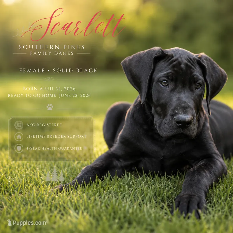 Scarlett, a female Great Dane for sale in Bon Aqua, TN – 1 of 3