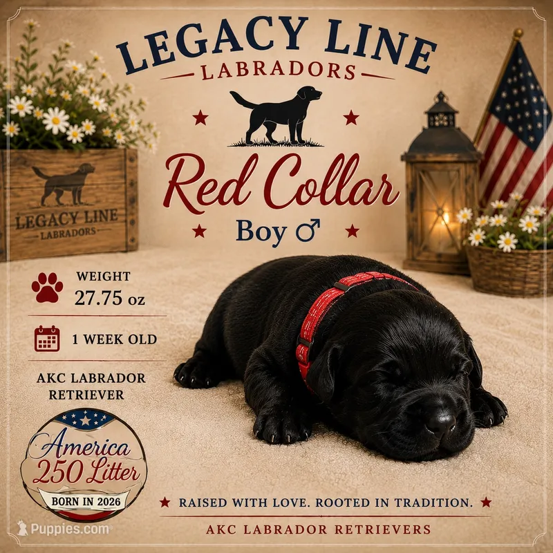 Red Collar  – Labrador Retriever puppy for sale in Kane, IL