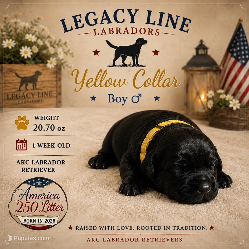 Yellow Collar  – Labrador Retriever puppy for sale in Kane, IL