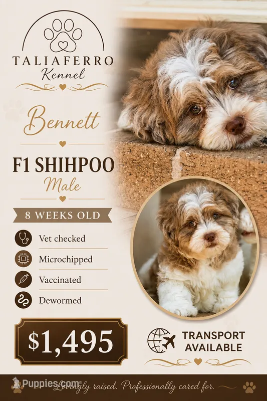 Bennett – Shihpoo puppy for sale in Youngstown, OH