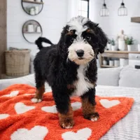 Timber, a male Miniature Bernedoodle and Miniature Aussiedoodle for sale in Grand Rapids, MI – Photo 9 of 9
