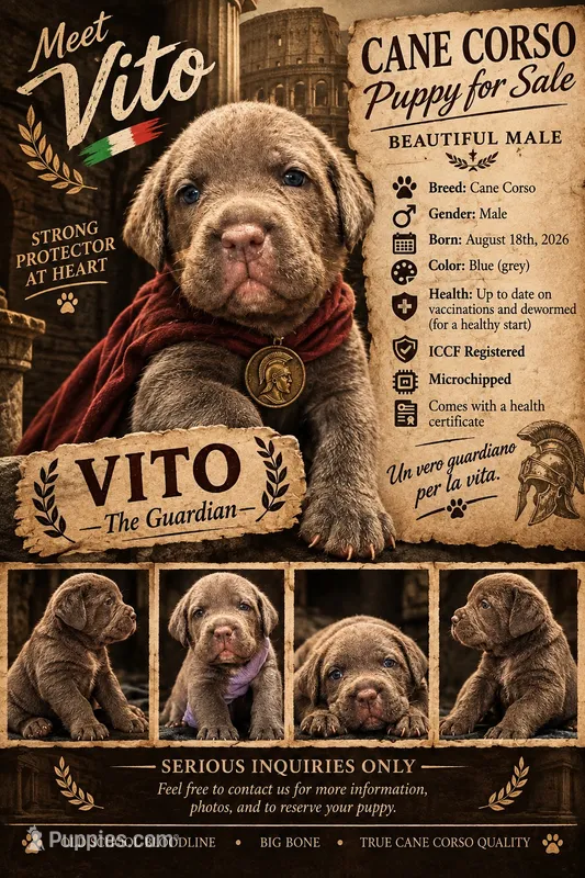 Vitto – Cane Corso puppy for sale in Interlachen, FL