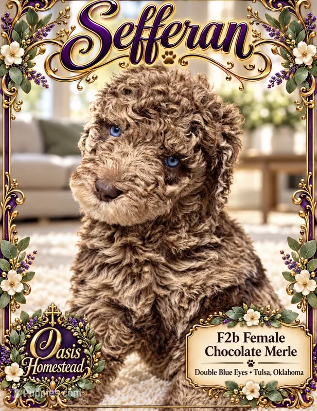 Sefferon-F2b - Crystal Blue Double Eyes – Aussiedoodle, Poodle - Standard  puppy for sale in Tulsa, OK