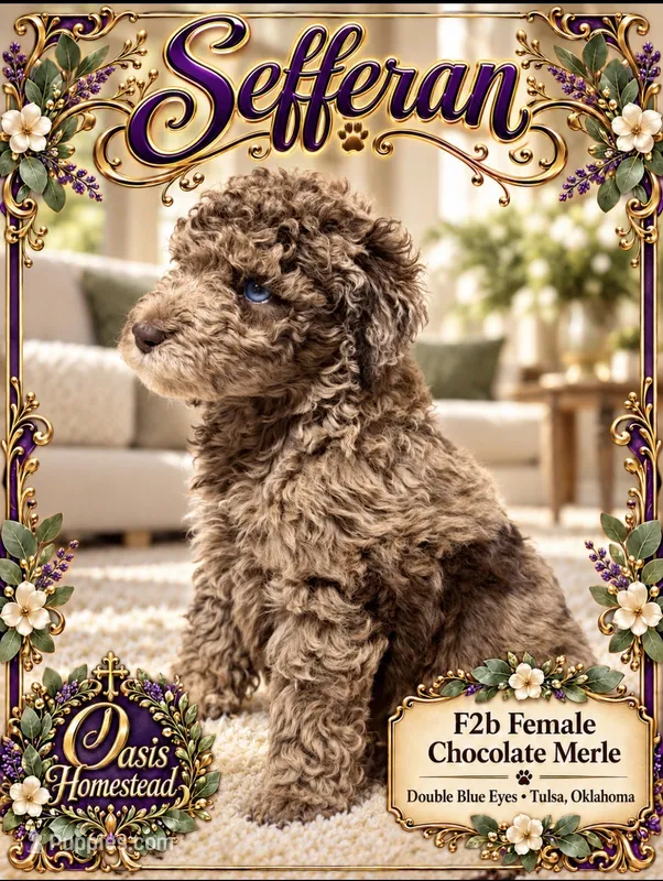 Sefferon-F2b - Crystal Blue Double Eyes – Aussiedoodle, Poodle - Standard  puppy for sale in Tulsa, OK