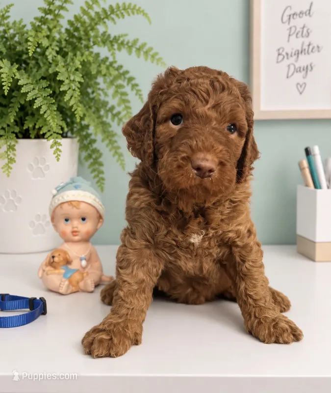 Blue collar – Miniature Goldendoodle puppy for sale in Tucson, AZ