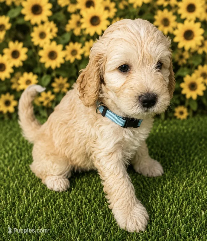 Aqua Collar – Miniature Aussiedoodle puppy for sale in Tucson, AZ