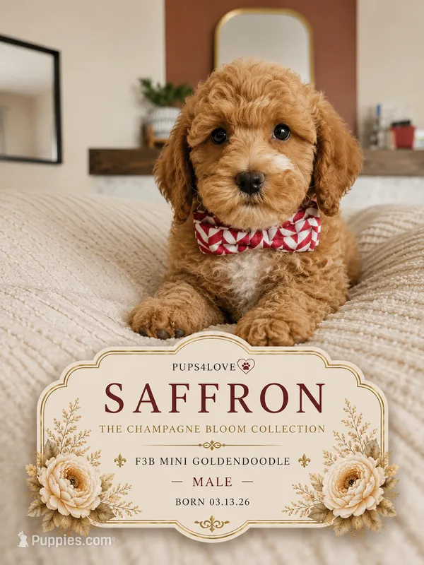 Saffron - F3B Mini Goldendoodle – Miniature Goldendoodle puppy for sale in Madison, WI
