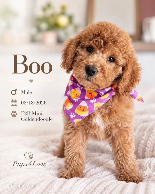 BOO F2B Mini Goldendoodle – Miniature Goldendoodle puppy for sale in Madison, WI