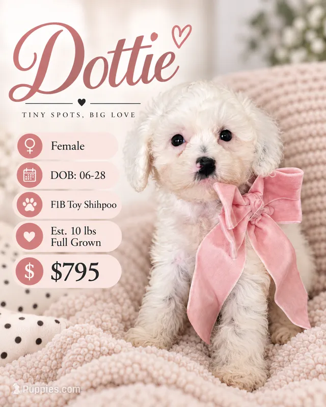 Dottie - Toy Shihpoo Teddy Bear – Shih Tzu, Poodle - Toy  puppy for sale in Madison, WI