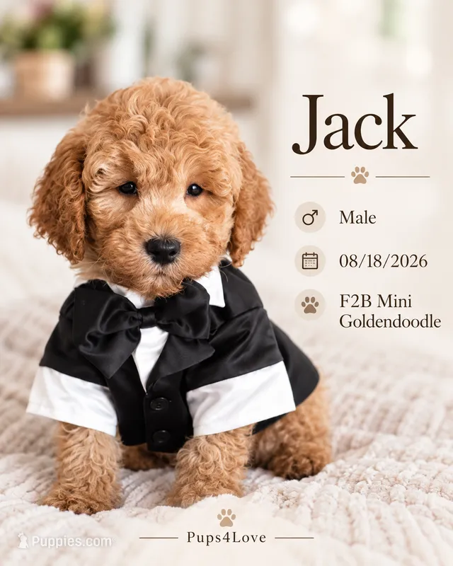 Jack F2B Mini Goldendoodle – Miniature Goldendoodle puppy for sale in Madison, WI