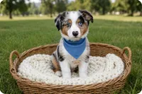 Linus, Blue Merle Male, a male Miniature Australian Shepherd for sale in Carrollton, TX – 1 of 2