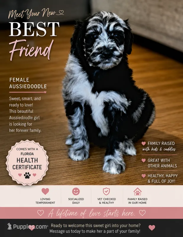 Mia – Aussiedoodle puppy for sale in Beverly Hills, FL