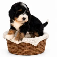 Bonny- Black Tri Female, a female Miniature Bernedoodle for sale in Cookeville, TN – 4 of 5