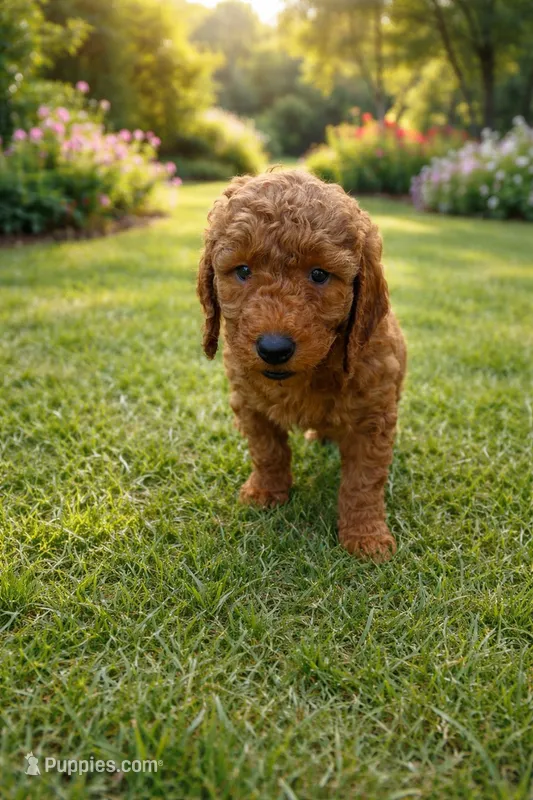 White collar Multigen Golden Aussiedoodle