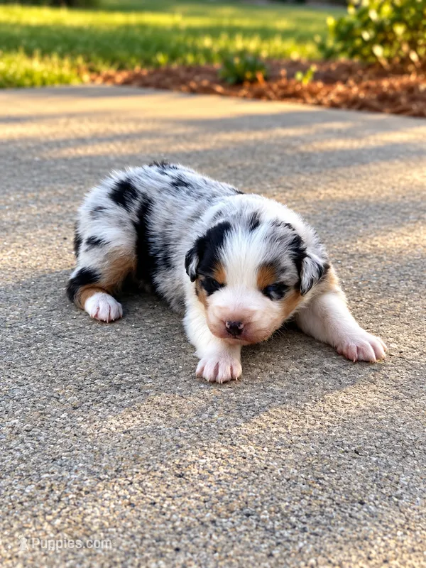 Bluejean-blue eyes  – Australian Shepherd puppy for sale in Fork, SC