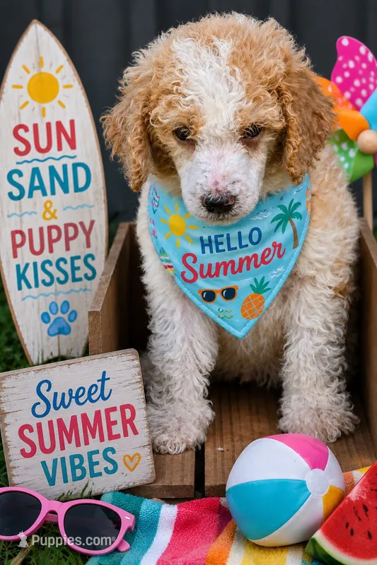 Red and white parti male – Poodle - Standard  puppy for sale in George West, TX