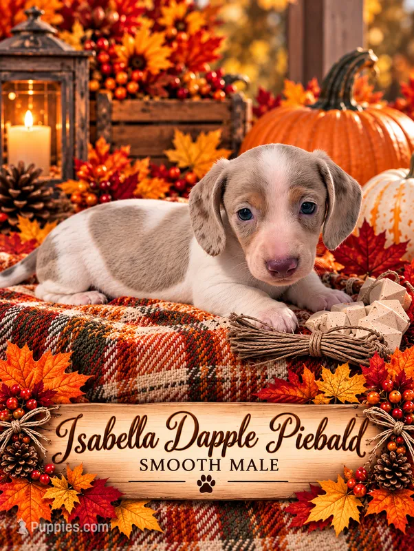 Isabella Dapple Piebald  – Miniature Dachshund puppy for sale in Englewood, FL