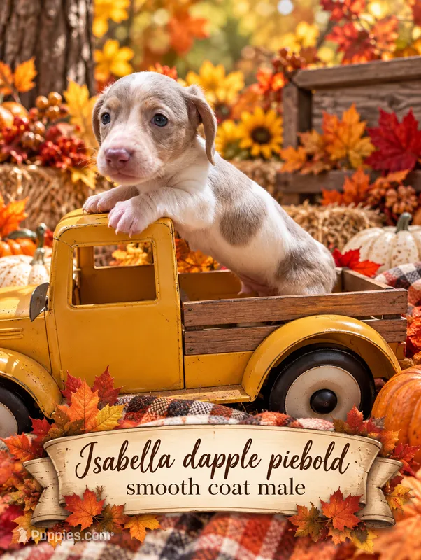 Isabella Dapple Piebald  – Miniature Dachshund puppy for sale in Englewood, FL
