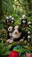 BLUE collar AKA Panda, a male Bernedoodle for sale in Sanger, CA – 2 of 9