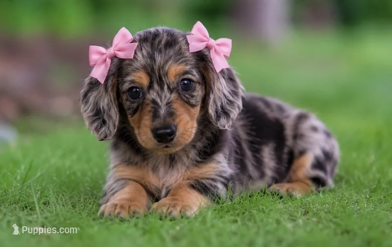 Willow 💗 Stunning Silver Dapple Mini Dachshund Girl ✨ – Miniature Dachshund puppy for sale in Lancaster, PA