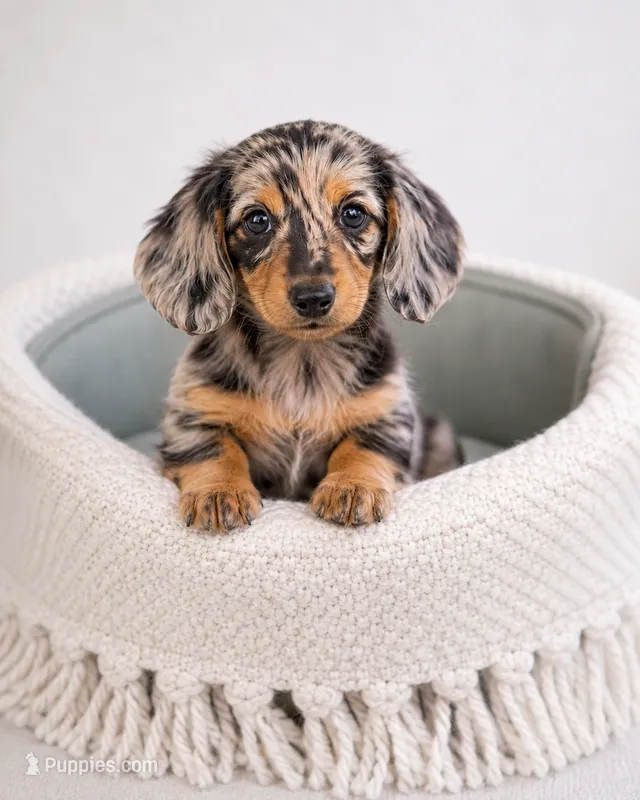 Winston – Gorgeous Silver Dapple Mini Dachshund 💙 – Miniature Dachshund puppy for sale in Lancaster, PA