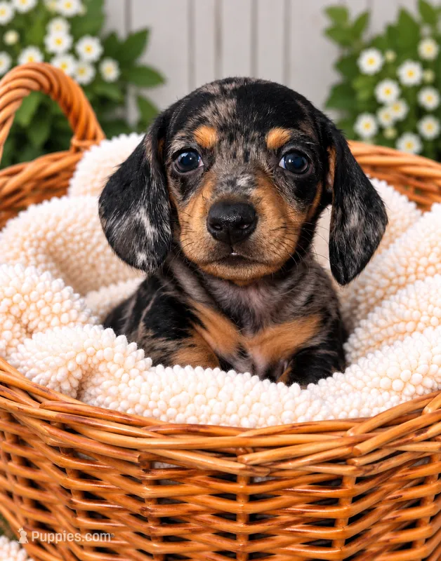 Black & Tan Dapple Girl  – Miniature Dachshund puppy for sale in Lakeland, FL
