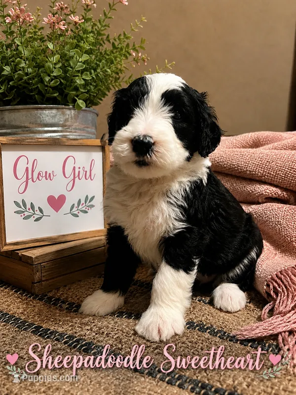 GLOW – Sheepadoodle puppy for sale in Fort Worth, TX