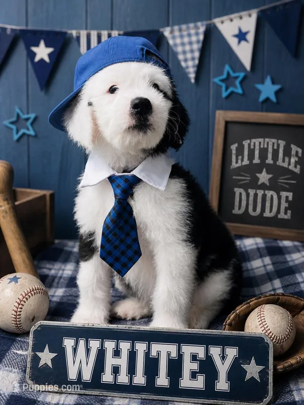 Whitey Boy – Sheepadoodle puppy for sale in Fort Worth, TX