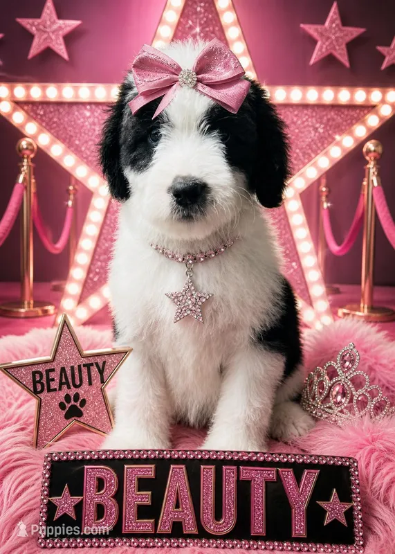 Beauty Girl – Sheepadoodle puppy on hold in Fort Worth, TX