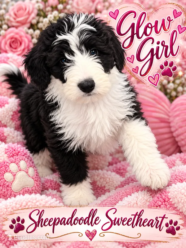 GLOW – Sheepadoodle puppy for sale in Fort Worth, TX