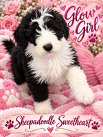 GLOW, a female Sheepadoodle for sale in Fort Worth, TX – 2 of 8