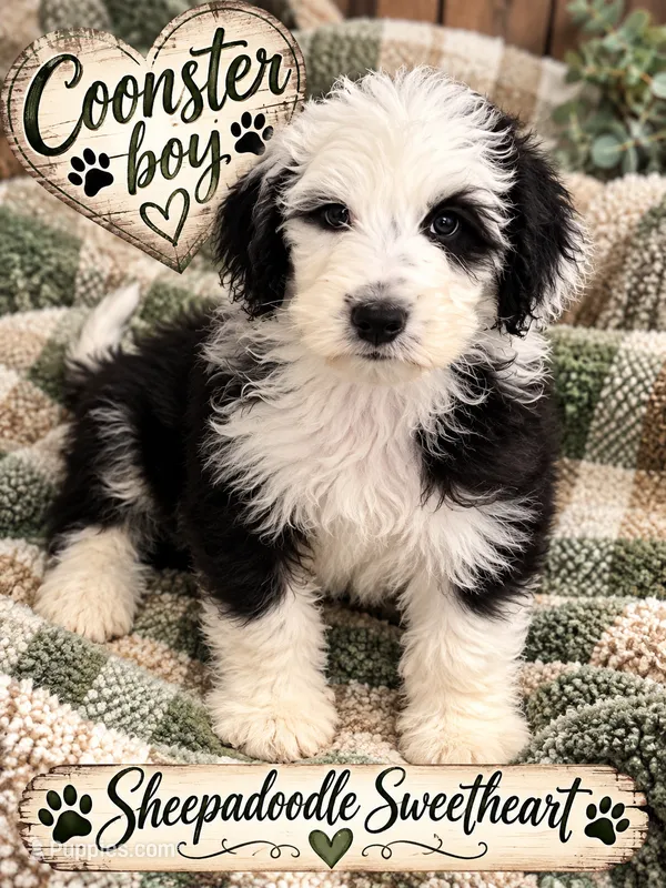 COONSTER – Sheepadoodle puppy for sale in Fort Worth, TX