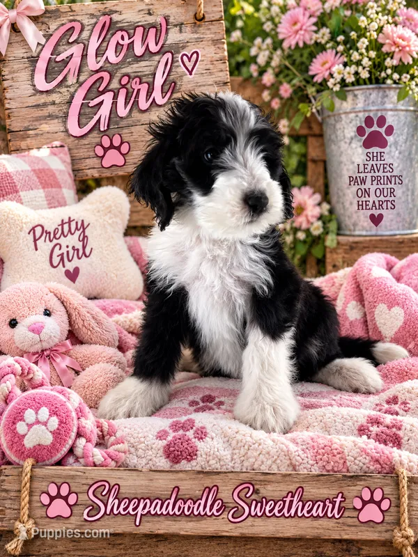 GLOW – Sheepadoodle puppy for sale in Fort Worth, TX