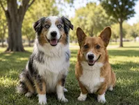 Corgi × Australian Shepherd girl puppy, a female Australian Shepherd and Pembroke Welsh Corgi for sale in Moreno Valley, CA – 3 of 3