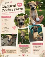 Tiny girl chihuahua/min pin , a female Chihuahua and Miniature Pinscher for sale in Moreno Valley, CA – 1 of 1