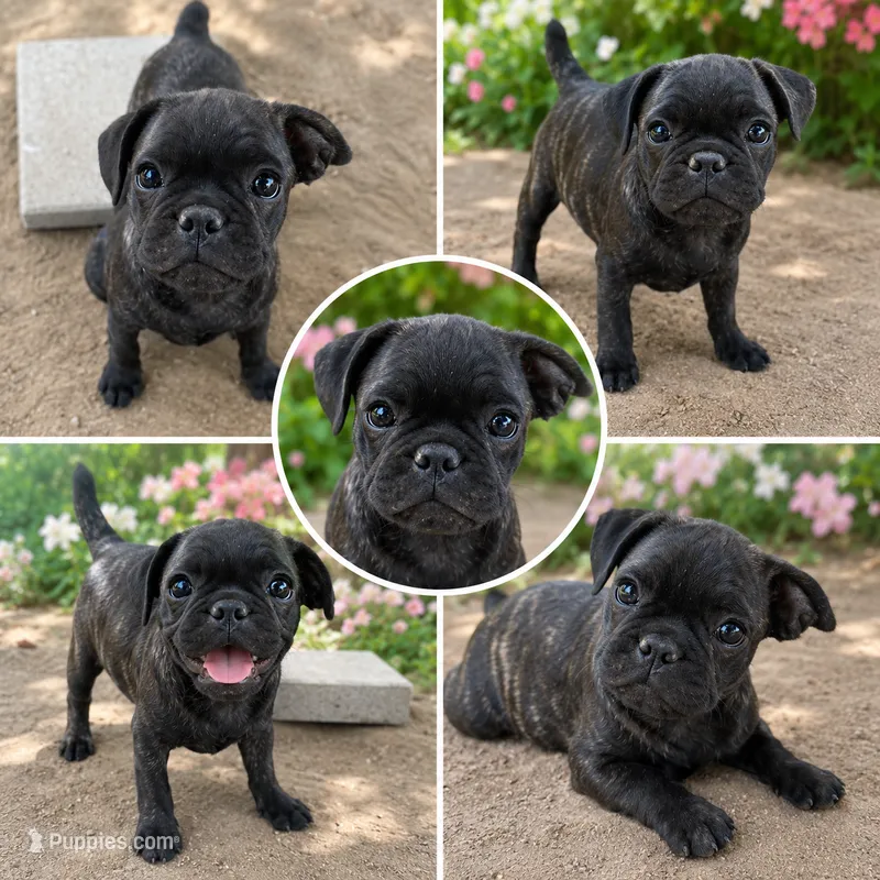 Handsome Black Brindle Pug × Boston Terrier Boy  – Boston Terrier, Pug puppy for sale in Moreno Valley, CA