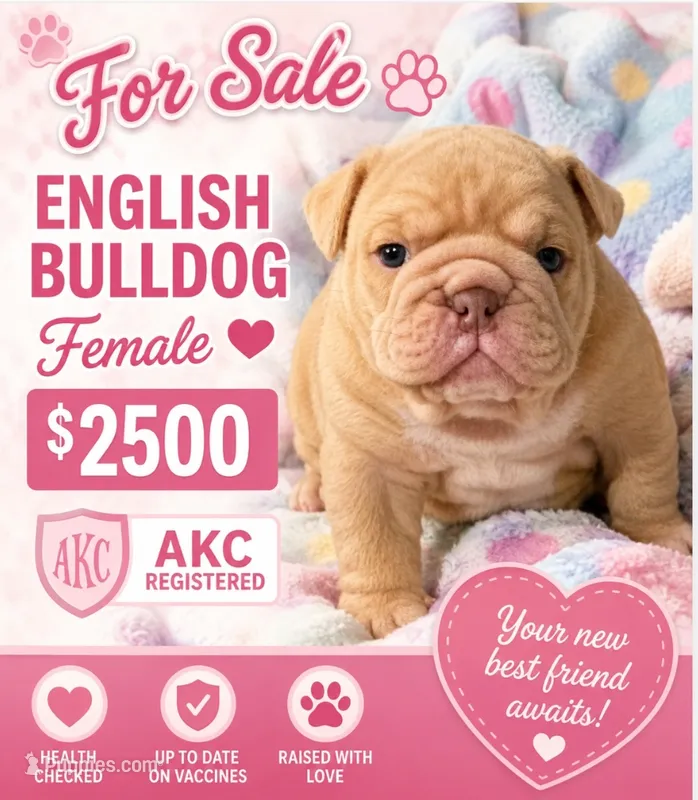 Champagne  – English Bulldog puppy for sale in Colbert, GA