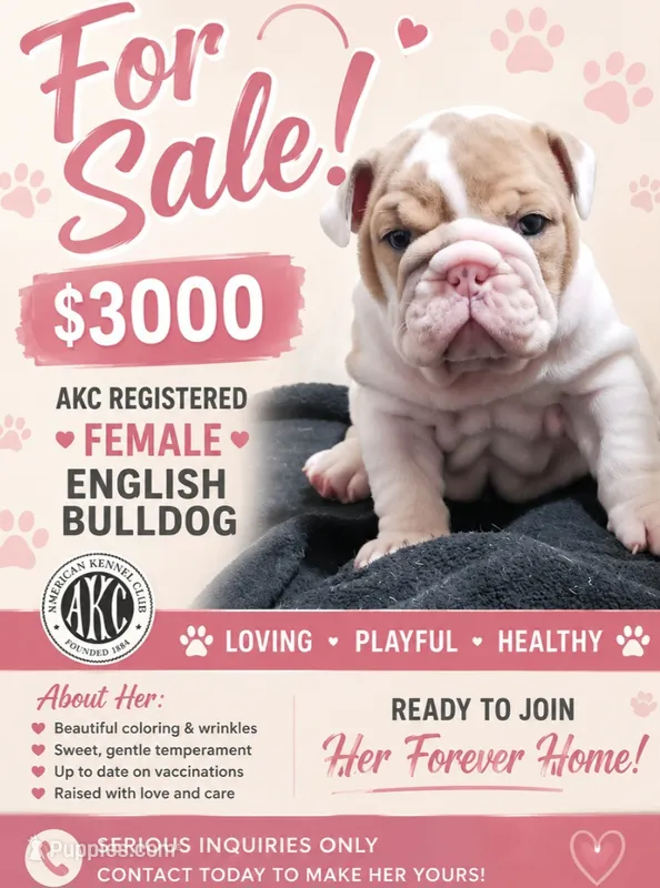 Honey – English Bulldog puppy for sale in Colbert, GA
