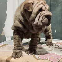 Chocolate Merle girl, a female Chinese Shar-Pei for sale in Brooklyn, NY – 8 of 10